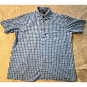 Marmot Men’s Sugar Pine Button Camp Shirt Blue Plaid XL